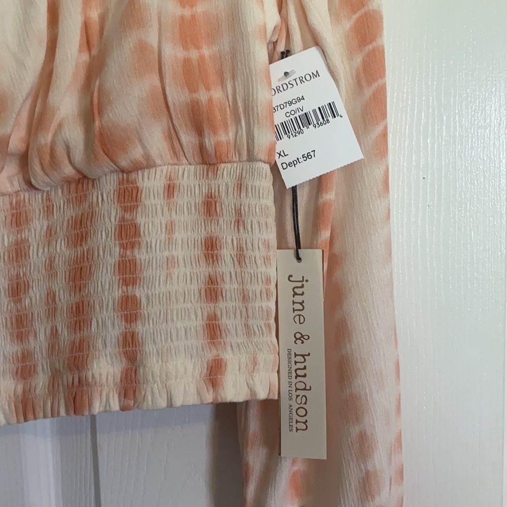 NWT june and hudson smocked cropped top so cute! - Picture 6 of 10